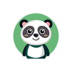 Vector illustration of cute panda icon