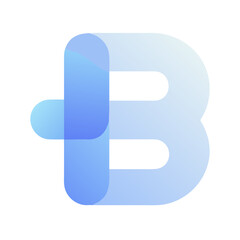 Modern Minimalistic Vector Logo Featuring the Letter B with Geometric Design and Clean Lines