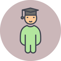 Graduate Student Vector Icon