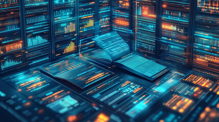 Freedom of Information: Citizens accessing public records, showcasing open access to government data.