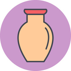 Vase Exhibit Vector Icon