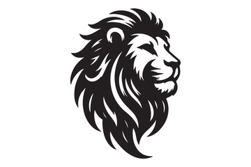 lion head silhouette vector illustration