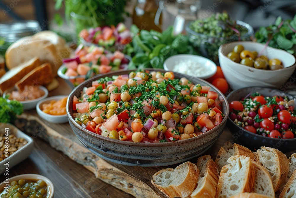 Wall mural Mediterranean Salad Feast