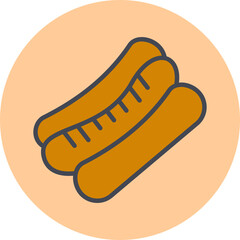 Hot Dog Vector Icon