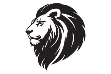lion head silhouette vector illustration