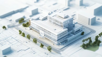 White Building Architectural Model