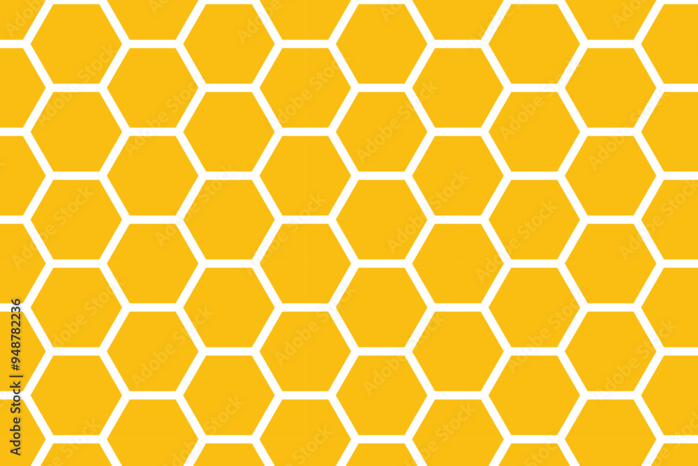 Poster honeycomb pattern . golden honeycomb pattern . honeycomb wallpaper . honey background . vector illus