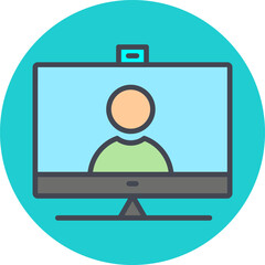 Video Communication Vector Icon