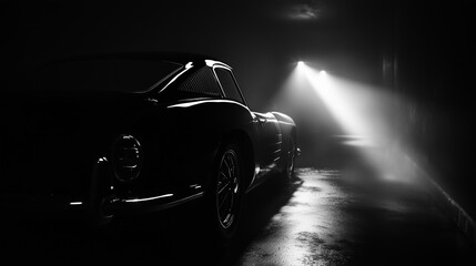 Black and white Car photography
