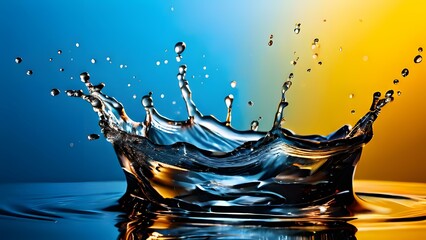 A Blue Water Fluid Liquid Splash Background