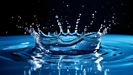 A Blue Water Fluid Liquid Splash Background
