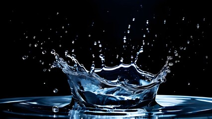 A Blue Water Fluid Liquid Splash Background
