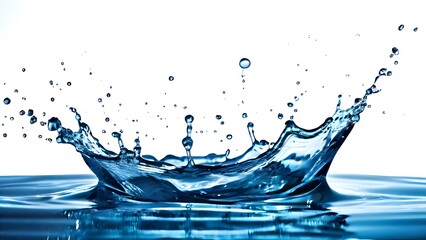A Blue Water Fluid Liquid Splash Background