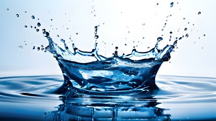A Blue Water Fluid Liquid Splash Background