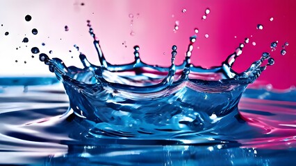 A Blue Water Fluid Liquid Splash Background