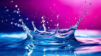 A Blue Water Fluid Liquid Splash Background