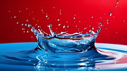 A Blue Water Fluid Liquid Splash Background
