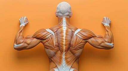 Vivid illustration showcasing the impact of chronic pain on tense neck and back muscles