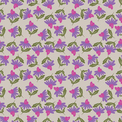 Colorful flowers and branchs whit shadow on a white backgeound.