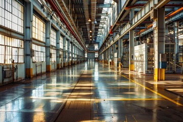 Fototapeta premium Industrial facility with modern architecture and design