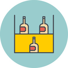 Wine Rack Vector Icon