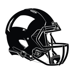 American football helmet silhouette vector