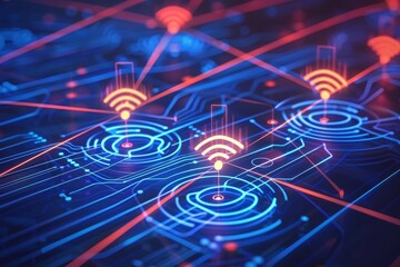 Internet connection icons and network communication