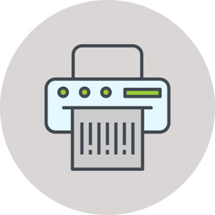 Barcode Printing Vector Icon