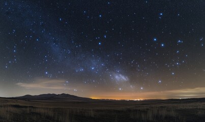 Crux constellation shining brightly, stars twinkling