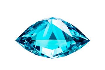 aquamarine gem jewel isolated on clear white background