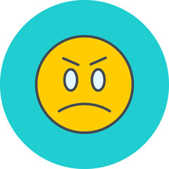 Angry Face Vector Icon