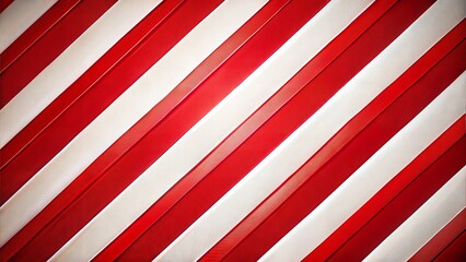Obraz premium Textured diagonal red and white striped fabric background with a vibrant and dynamic design
