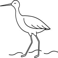 Playful bird vector for kids coloring and fun
