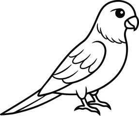 Sweet bird drawing for young artists to color
