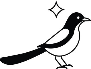 Fototapeta premium Cute bird vector for creative kids art 