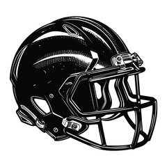 Fototapeta premium American football helmet silhouette vector