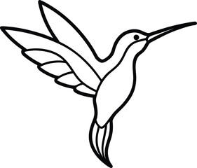 Obraz premium Fun bird illustration perfect for kids coloring 