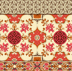 seamless beautiful wallpaper cards border design floral leaf vintage ornament Victorian ethnic print 