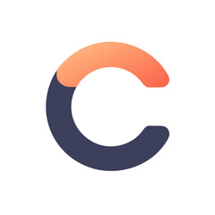 Modern Minimalistic Vector Logo Featuring the Letter C with Geometric Design and Clean Lines