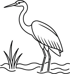 Fototapeta premium Charming bird illustration for fun kids activity 