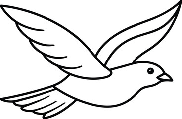 Obraz premium Fun bird design for children’s coloring activity 