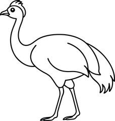 Obraz premium Friendly bird vector perfect for child’s coloring 