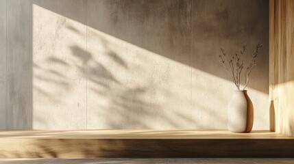 The interior space boasts a tranquil atmosphere, showcasing a minimalist design approach combined with warm hues and simple decor elements that are perfect for meditation, relaxation, and mindfulness