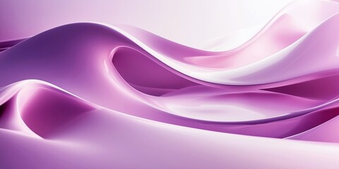 Fototapeta premium A sleek abstract digital art piece with light purple smooth waves, Modern Design,