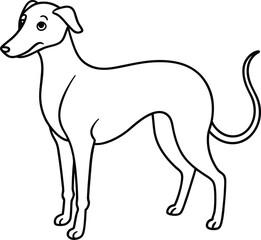 Obraz premium Adorable dog vector with a sweet face and playful stance for kids 