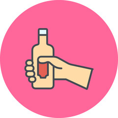 Wine Bottle Holder Vector Icon