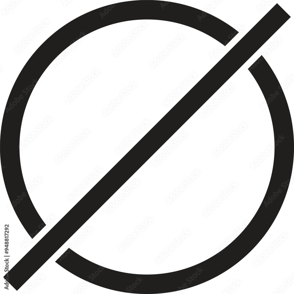 Poster nothing icon isolated on white background . null symbol . empty symbol icon vector