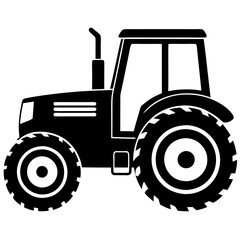 Tractor Silhouette Black Vector