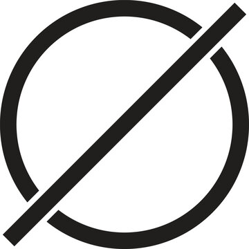 Nothing icon isolated on white background . Null symbol . Empty symbol icon vector