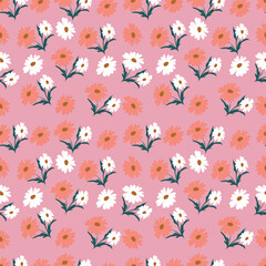 Colorful flowers and branchs whit shadow on a white backgeound.